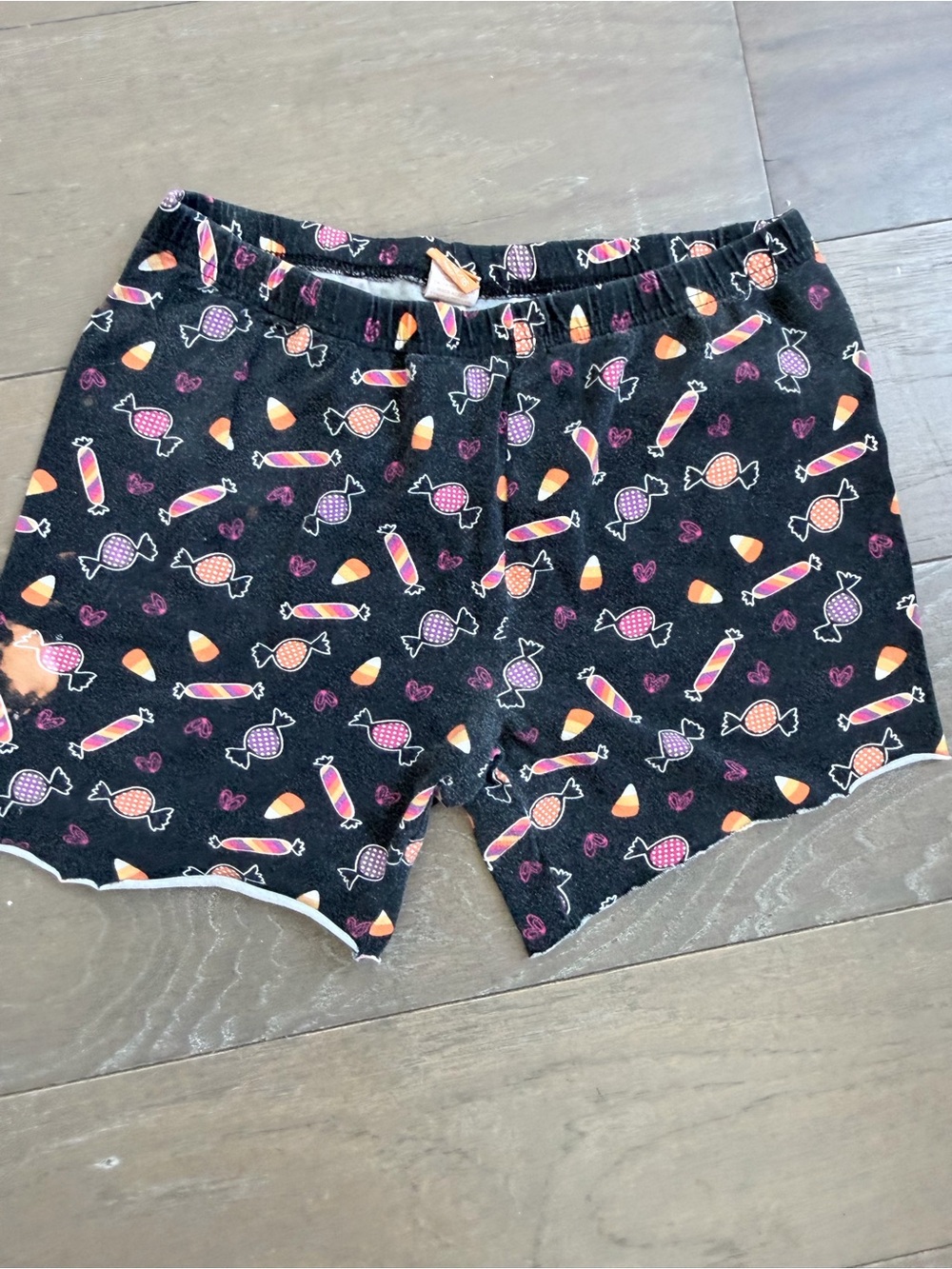 Candy Print Black Lounge Shorts